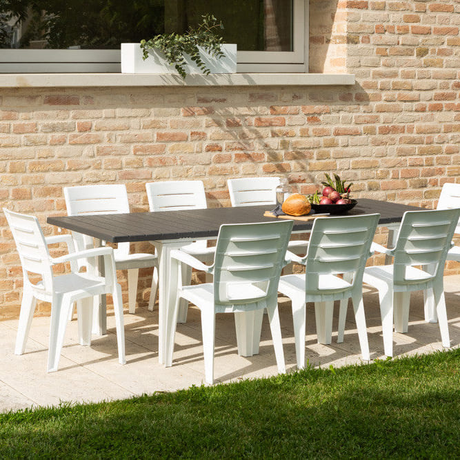 THOMAS XL - Masă de grădină extensibilă 180/240x90 cm pentru 10 persoane