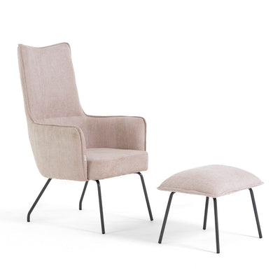 CATERINA - Elegáns relaxációs fotel lábtartóval és magas háttámlával