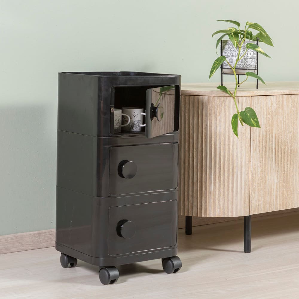 EDEN - Dulap mobilier depozitare din ABS cu închidere magnetică și roți