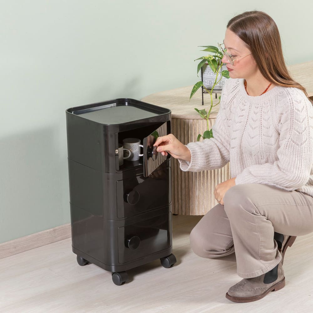 EDEN - Dulap mobilier depozitare din ABS cu închidere magnetică și roți