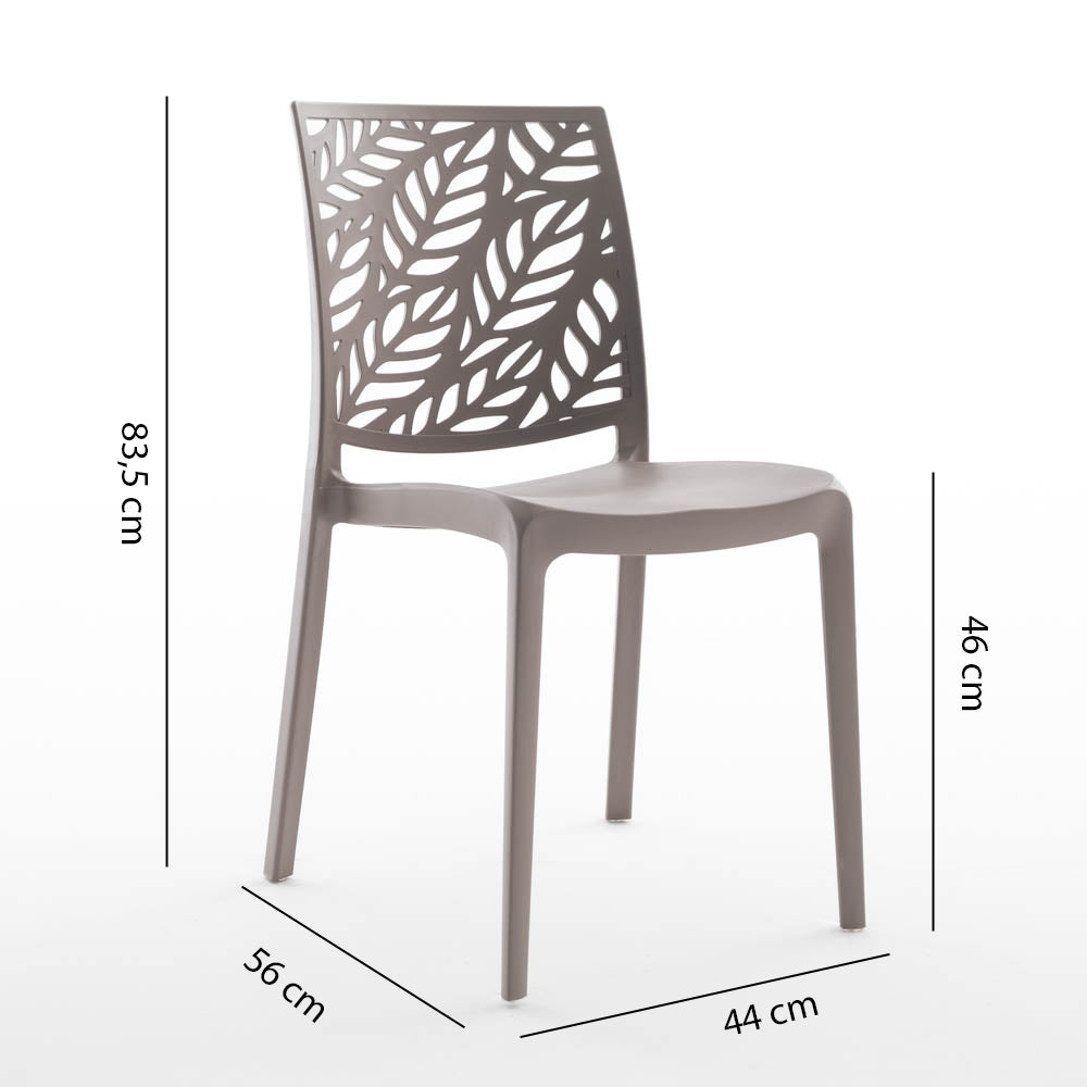DAFNE - Scaune din polipropilenă cu design inspirat din natură