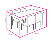 Husă mobilier terasă impermeabilă și anti-UV, cu prindere Velcro. Protejează seturile de exterior de ploaie, soare și murdărie, ideală pentru grădină.
