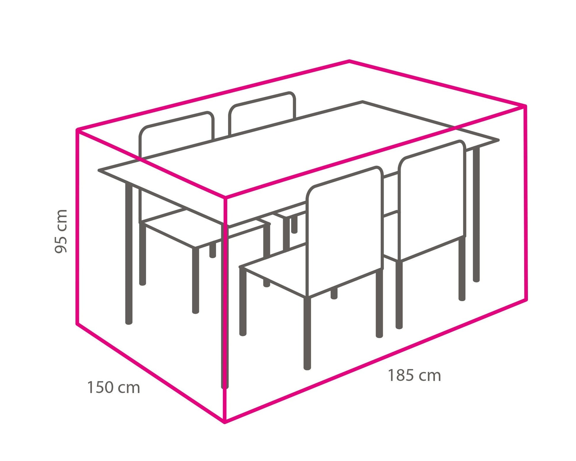 Husă mobilier terasă impermeabilă și anti-UV, cu prindere Velcro. Protejează seturile de exterior de ploaie, soare și murdărie, ideală pentru grădină.
