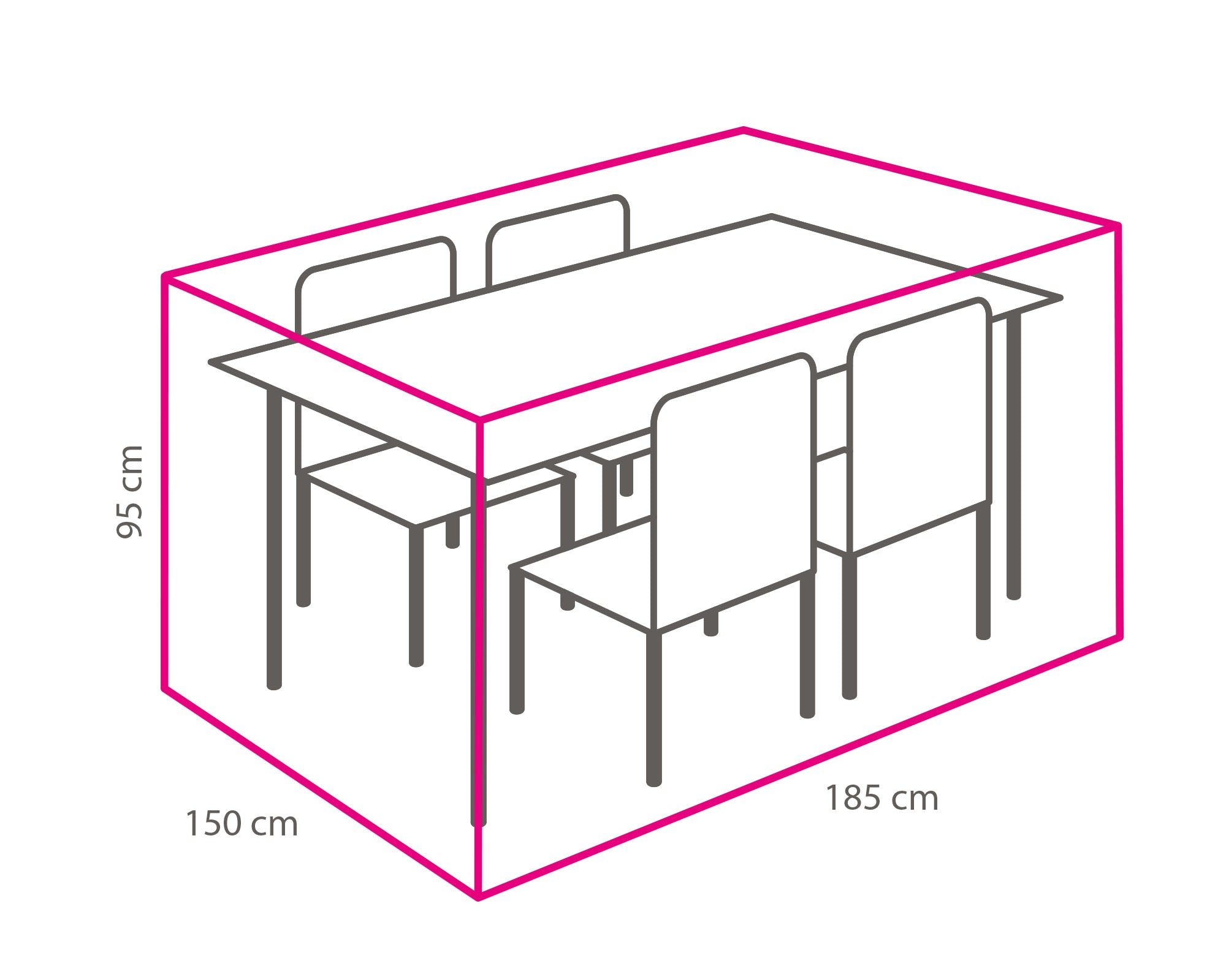 Husă mobilier terasă impermeabilă și anti-UV, cu prindere Velcro. Protejează seturile de exterior de ploaie, soare și murdărie, ideală pentru grădină.