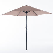 Levante – Umbrelă grădină Ø270 din aluminiu, cu manivelă și înclinare. Material impermeabil, ideală pentru terasă, balcon sau plajă, protecție UV.