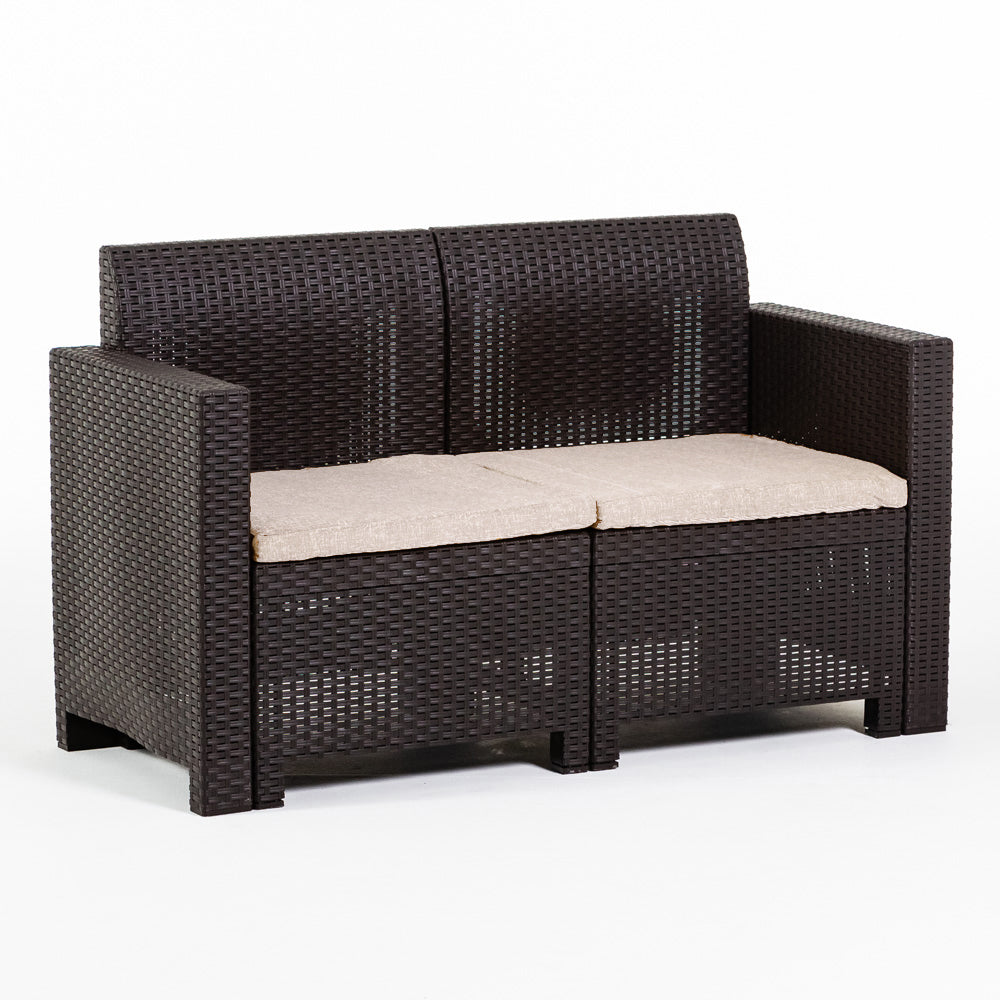 SALINA 2 - Set de grădină compact cu divan, fotolii și masă multifuncțională