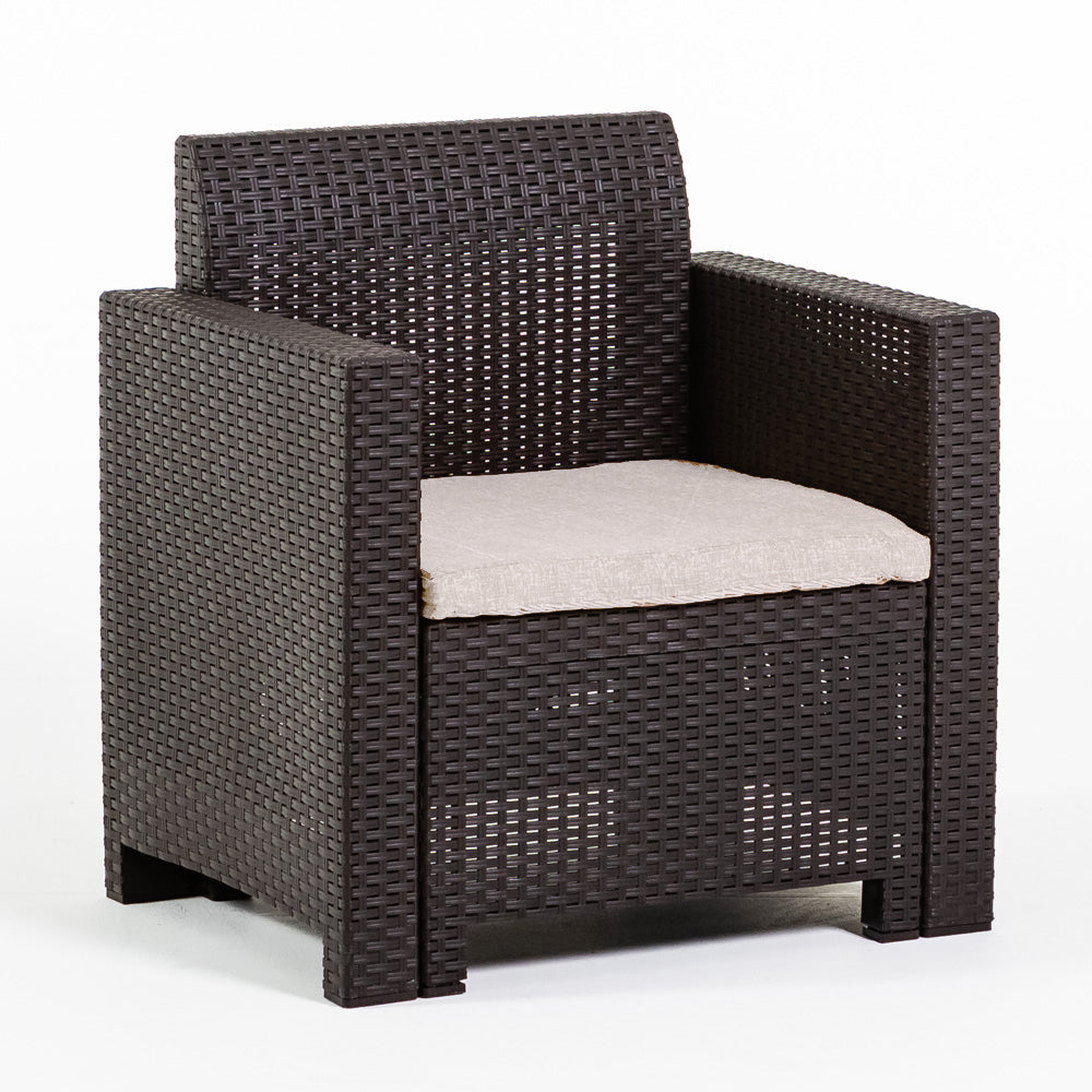 SALINA 2 - Set de grădină compact cu divan, fotolii și masă multifuncțională