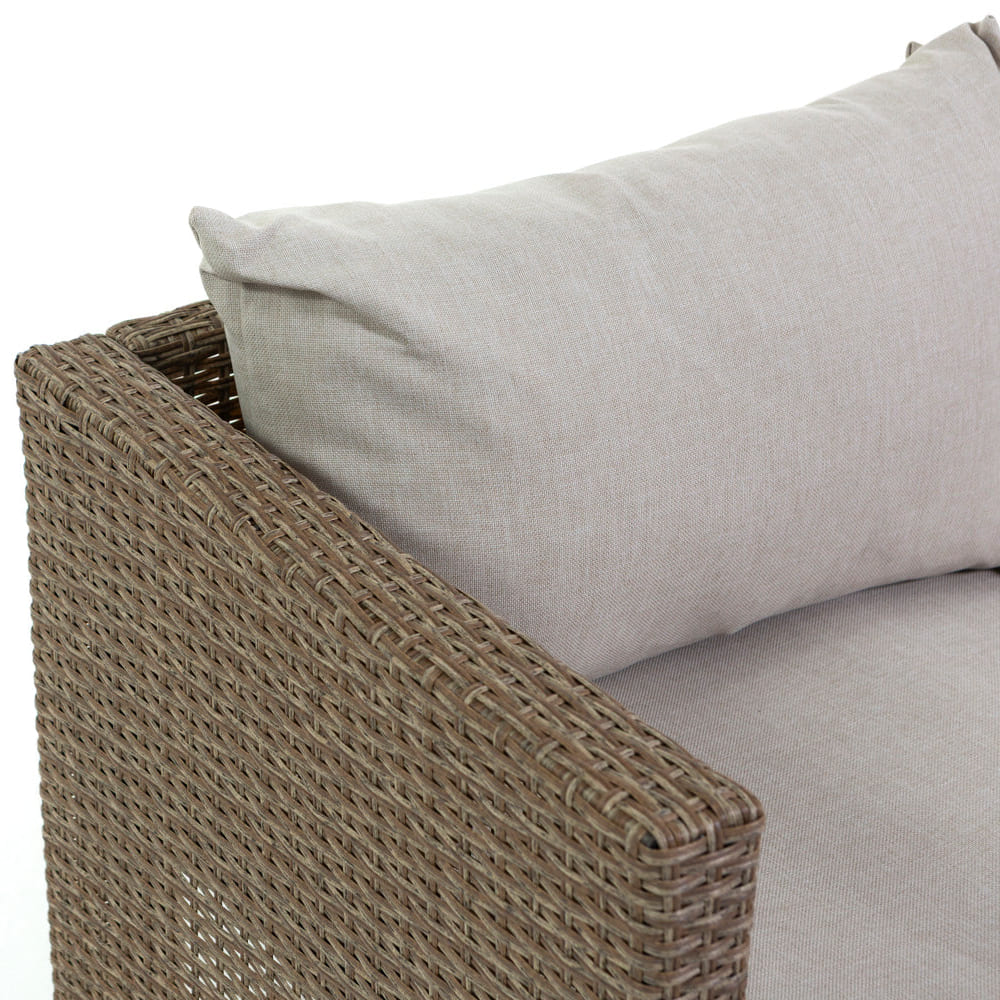 BURANO - Set de grădină tip colț cu canapea și măsuță, design elegant pentru spații outdoor