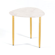 KAIRO - Măsuță de sticlă cu efect marmură 44x43 cm