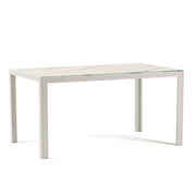 MILO - Masă din sticlă decorată 150x90 cm cu structură din aluminiu
