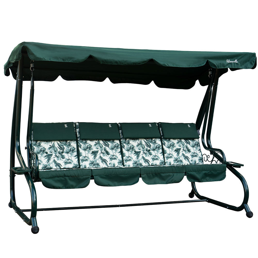 MIZAR XL - Balansoar 4 locuri din metal pentru exterior cu funcție de pat