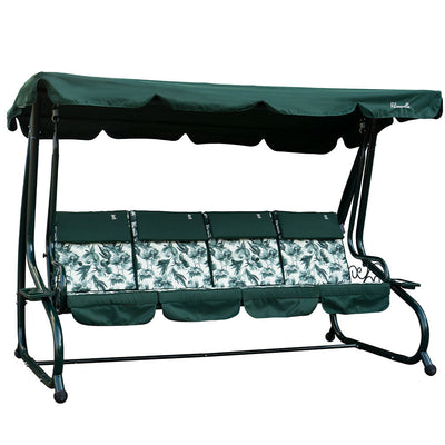MIZAR XL - Balansoar 4 locuri din metal pentru exterior cu funcție de pat
