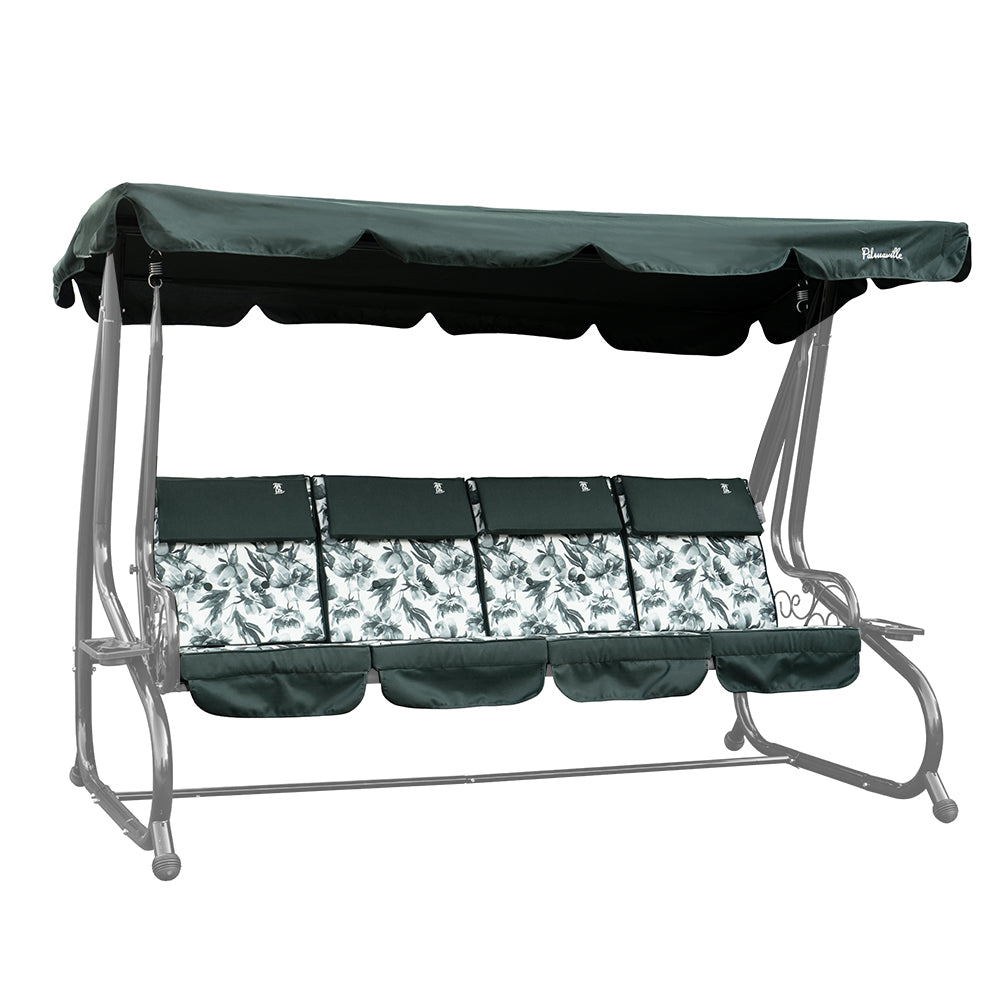 Set de perne ergonomice și acoperiș pentru balansoar 4 locuri