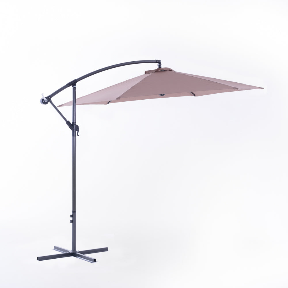 Ponente – Umbrelă terasă Ø290 cu braț lateral din aluminiu. Material impermeabil, stabilă, ideală pentru grădină, terasă sau zone relax, protecție UV.