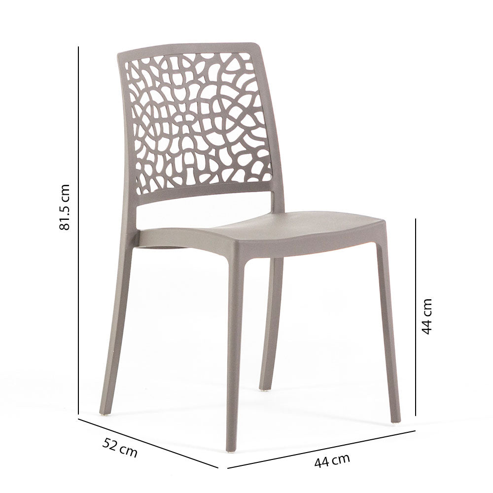 ALINA - Scaune din polipropilenă cu design inspirat din natură