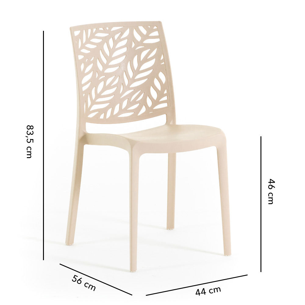 DAFNE - Scaune din polipropilenă cu design inspirat din natură