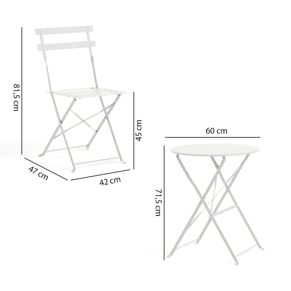 DIEGO & FRIDA - Set balcon pliabil din metal vopsit