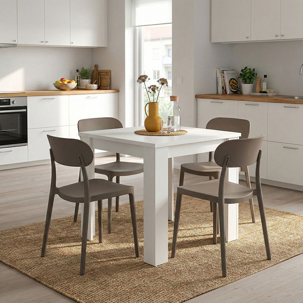 ELVIS - Masă pătrată fixă 80x80 cm din melamină pentru interior