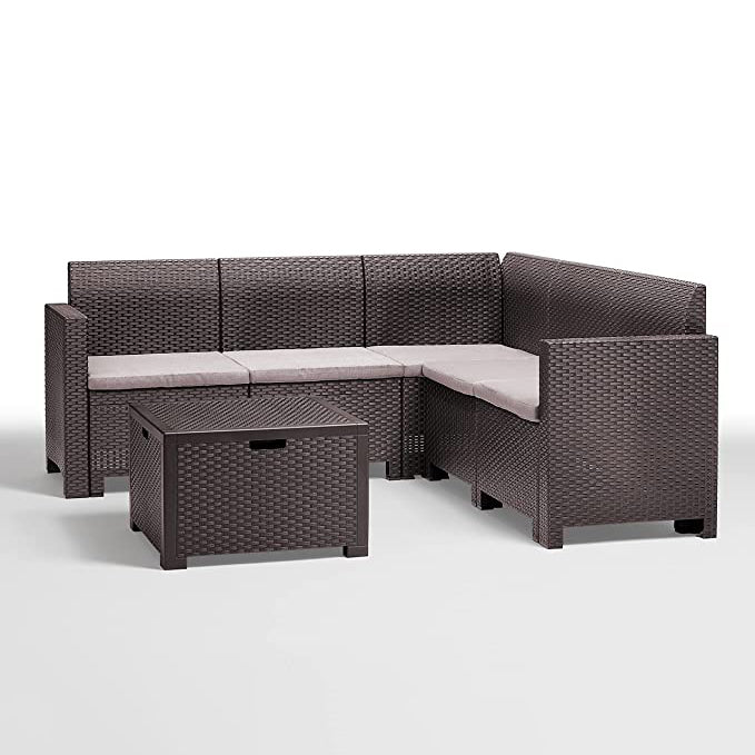 ETNA - Set de exterior cu efect rattan din polipropilenă