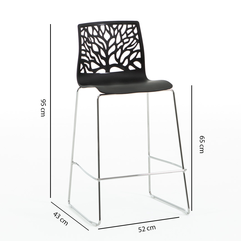 FLORA XL - Taburete din polipropilenă cu design inspirat din arborele vieții