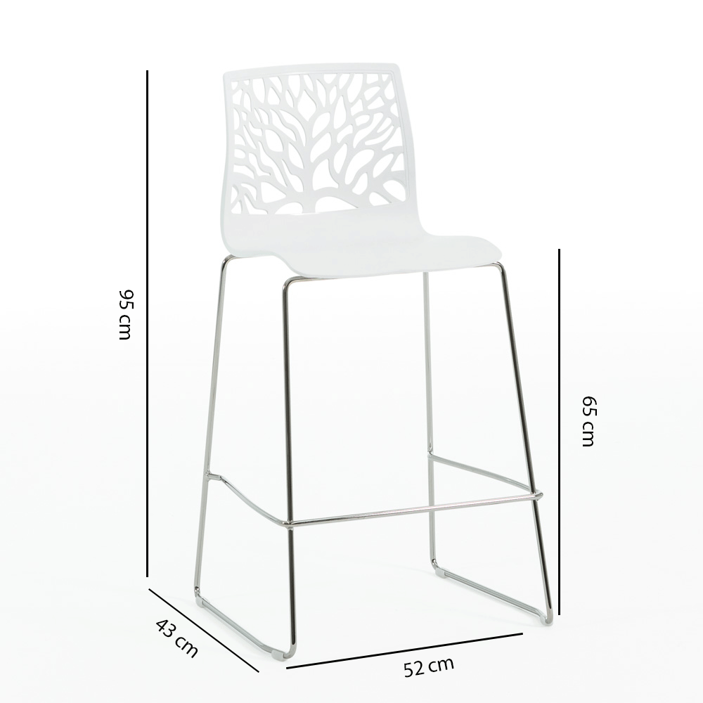 FLORA XL - Taburete din polipropilenă cu design inspirat din arborele vieții