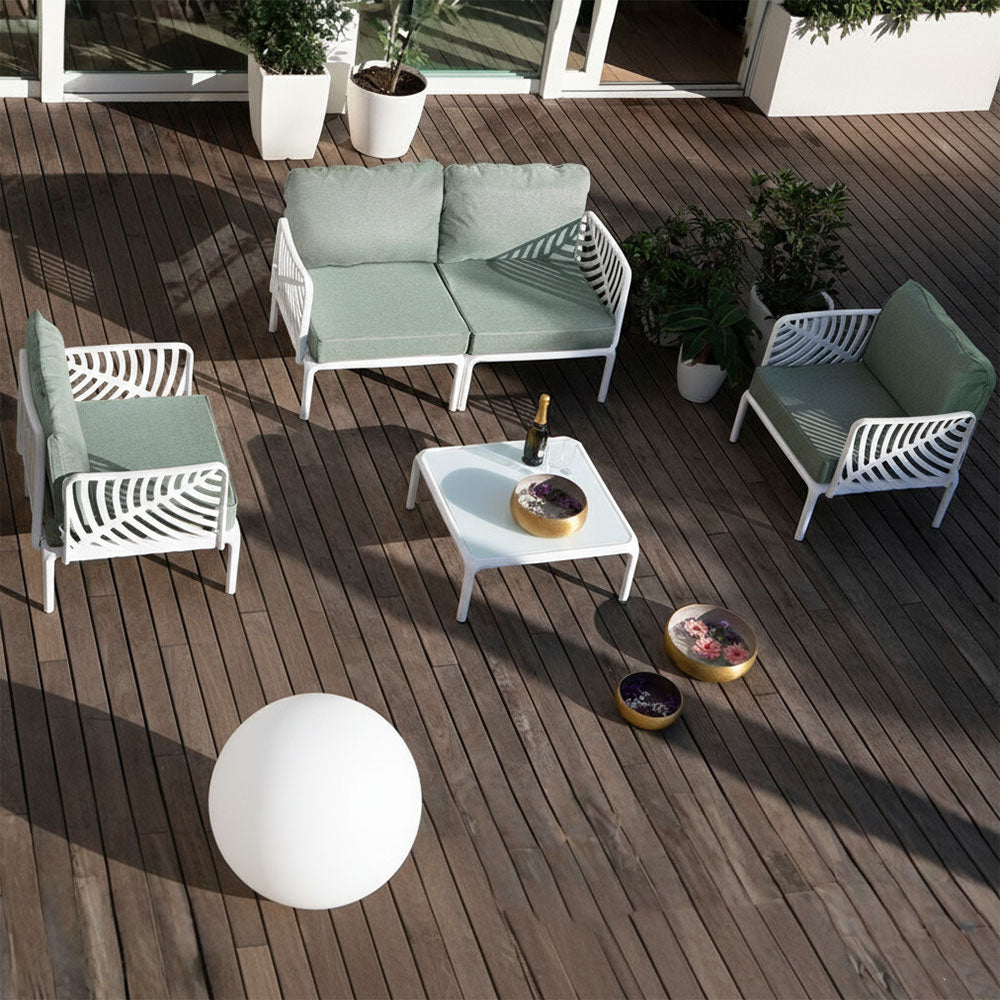 KENZIA - Set de grădină cu design inspirat din natură și frunze pentru living outdoor elegant