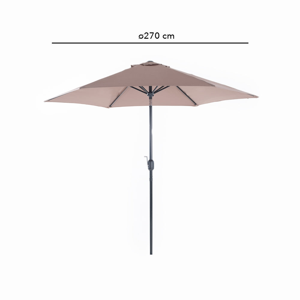 LEVANTE - Umbrela hexagonală 270 cm pentru grădină cu structură din aluminiu