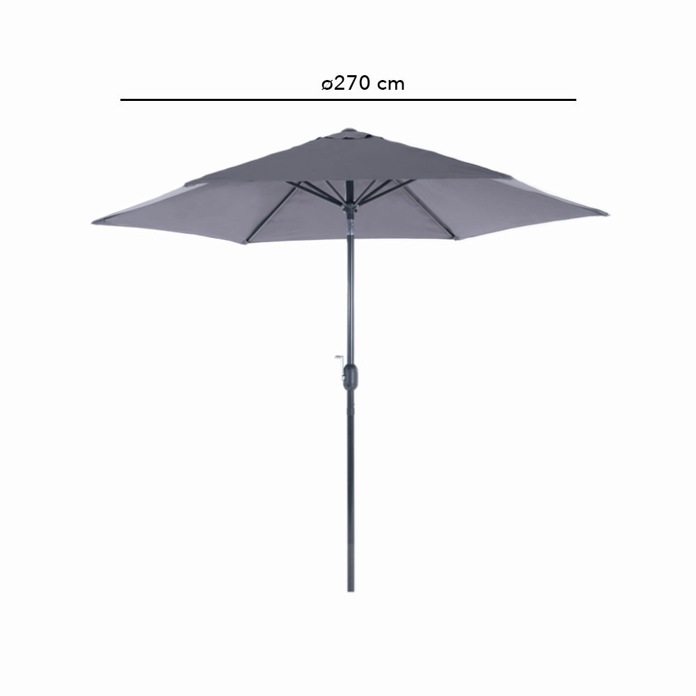 LEVANTE - Umbrela hexagonală 270 cm pentru grădină cu structură din aluminiu