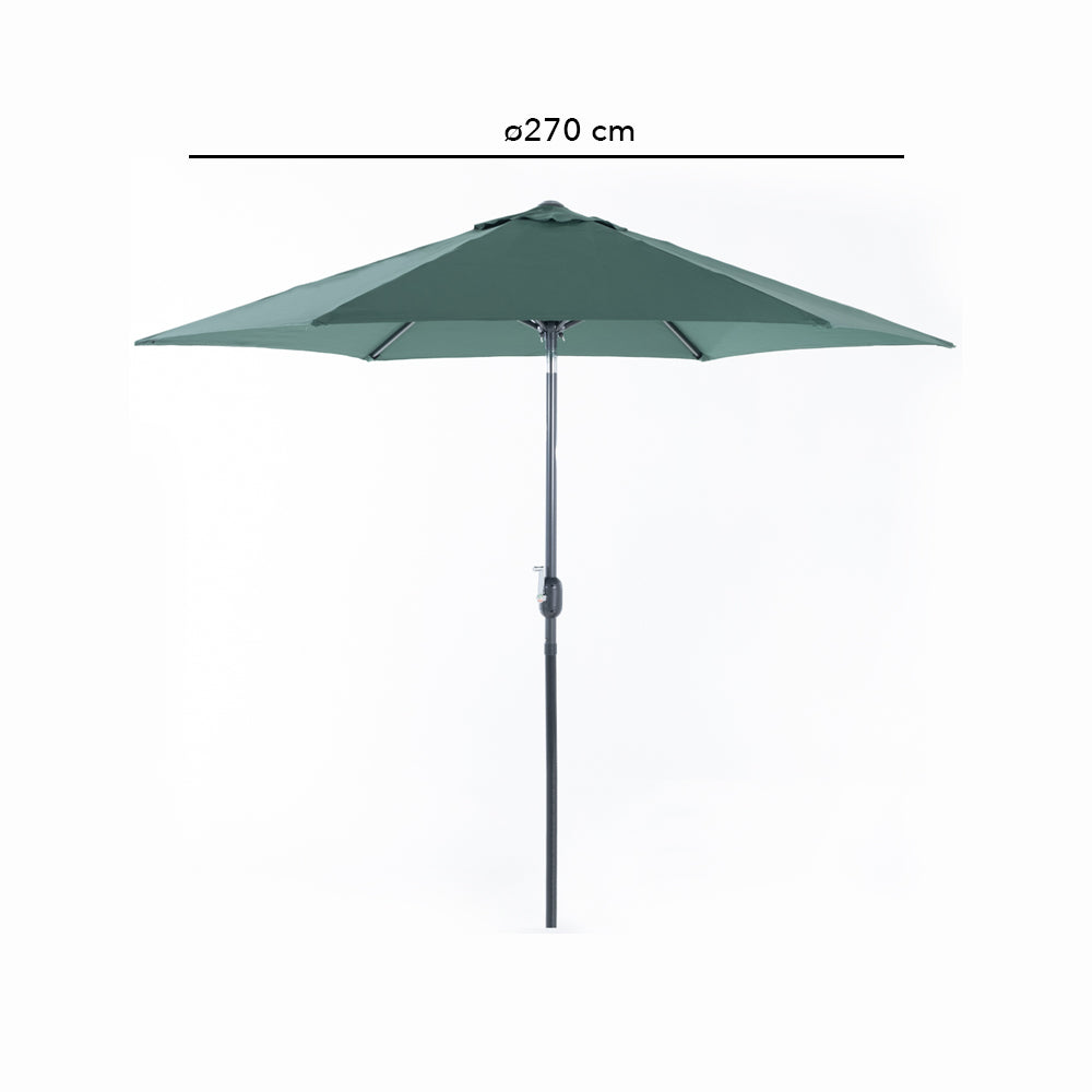 LEVANTE - Umbrela hexagonală 270 cm pentru grădină cu structură din aluminiu