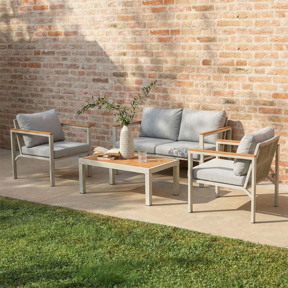 RAVELLO - Set mobilier grădină elegant cu canapea, fotolii și masă