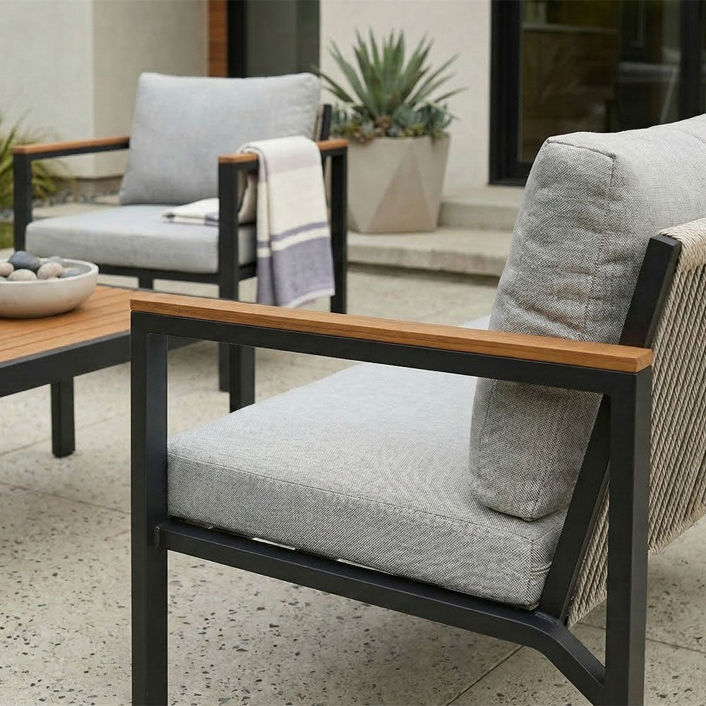 RAVELLO - Set mobilier grădină elegant cu canapea, fotolii și masă