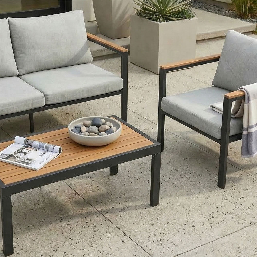 RAVELLO - Set mobilier grădină elegant cu canapea, fotolii și masă