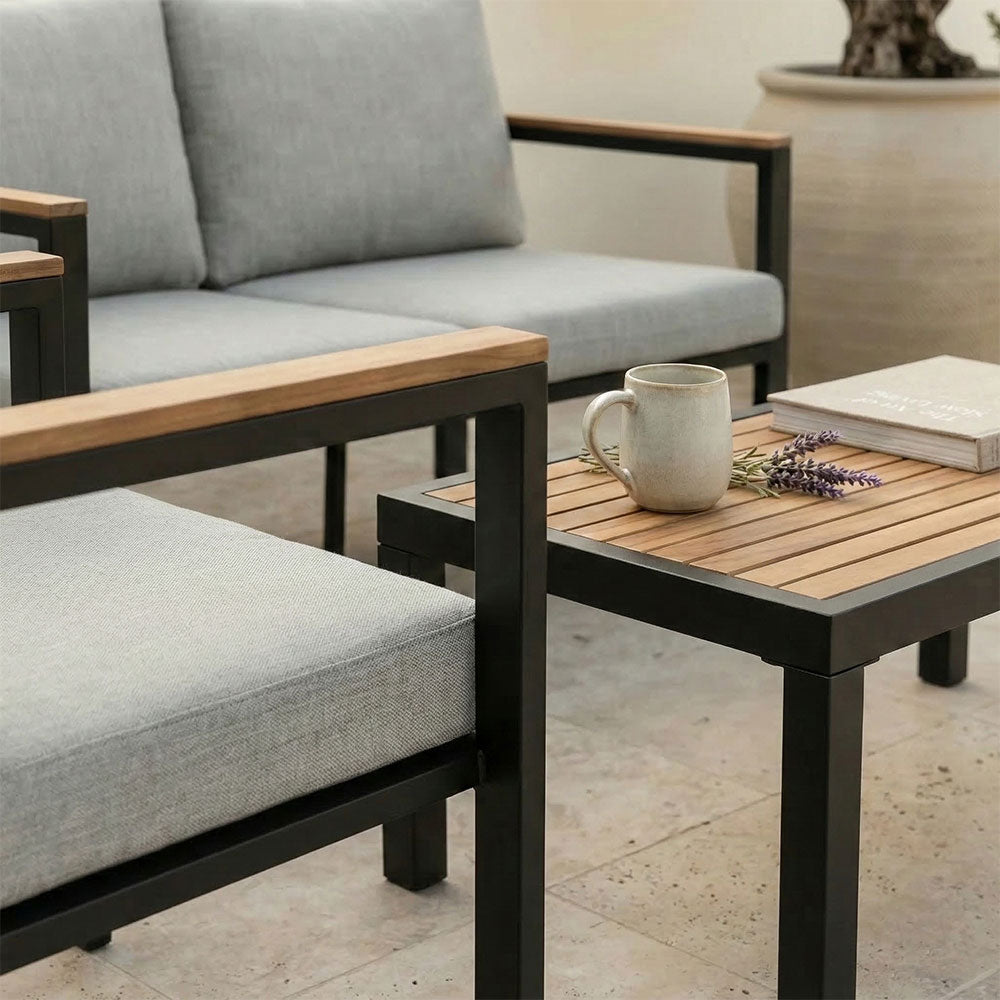 RAVELLO - Set mobilier grădină elegant cu canapea, fotolii și masă