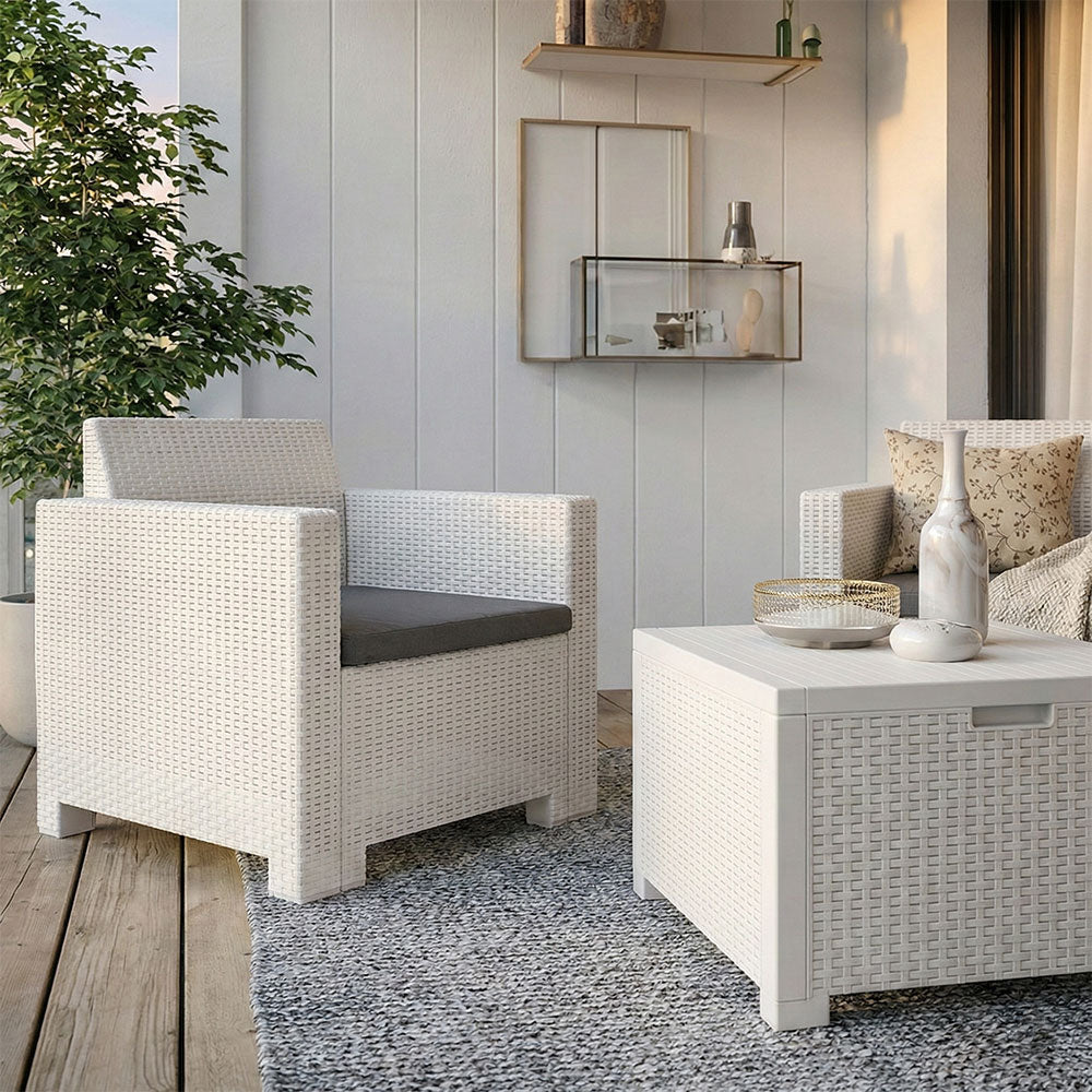 SALINA BALCONY - Set relax pentru balcon și terasă din rășină efect ratan