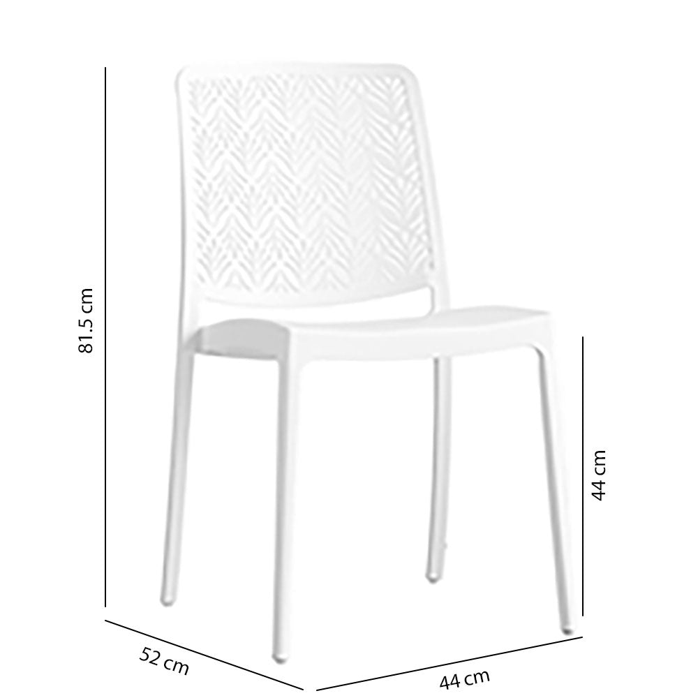 YARA - Polipropilén székek geometrikus mintás háttámlával